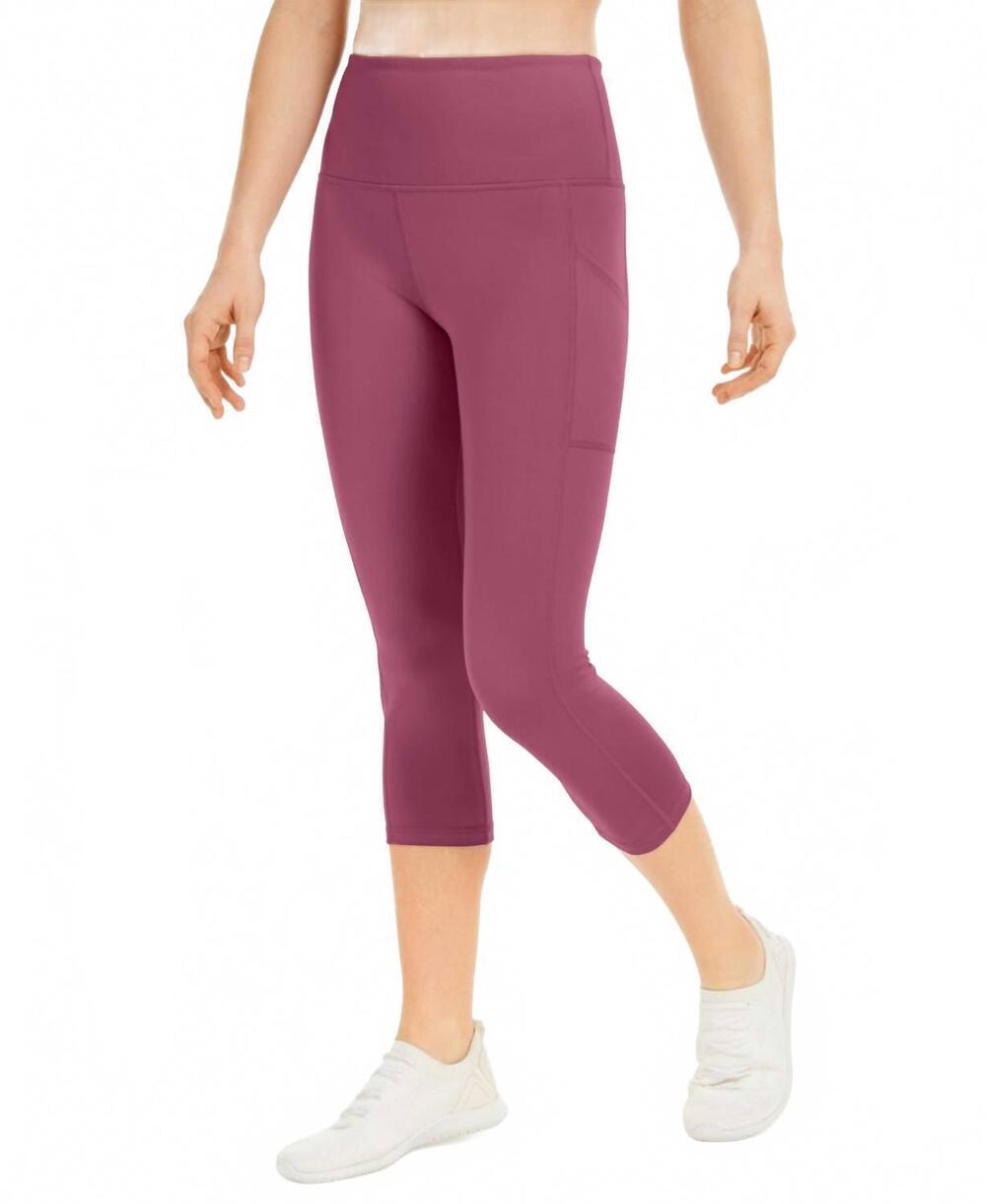 NEW IDEOLOGY high-rise side-pocket cropped leggings in malaga